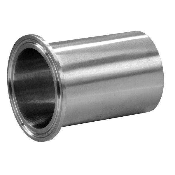 Steel & Obrien 2" Tri-Clamp End x Light Wall Tank Weld - 3" Long 304SS 14WLMP-2-304 - main